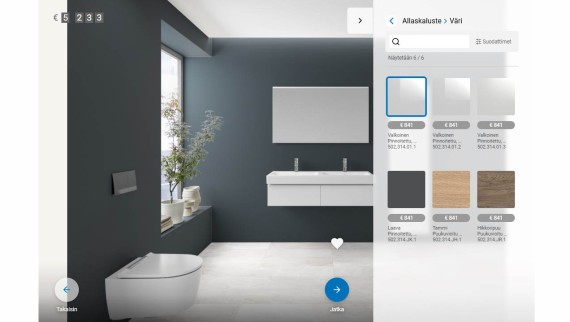 Suunnittele kylpyhuoneesi kylpyhuoneen suunnittelutyökalulla helposti ja nopeasti
