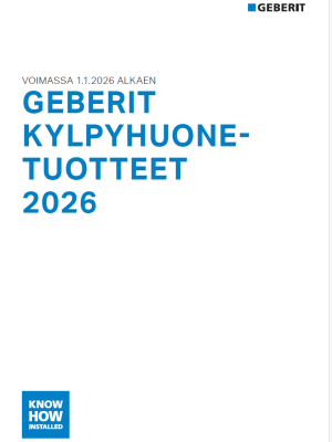 Geberit Kylpyhuonetuotteet hinnasto 2026