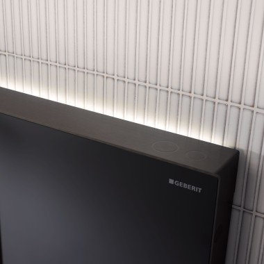 Geberit Monolith Plus -moduulin suuntavalo sijaitsee moduulin takana (© Geberit)