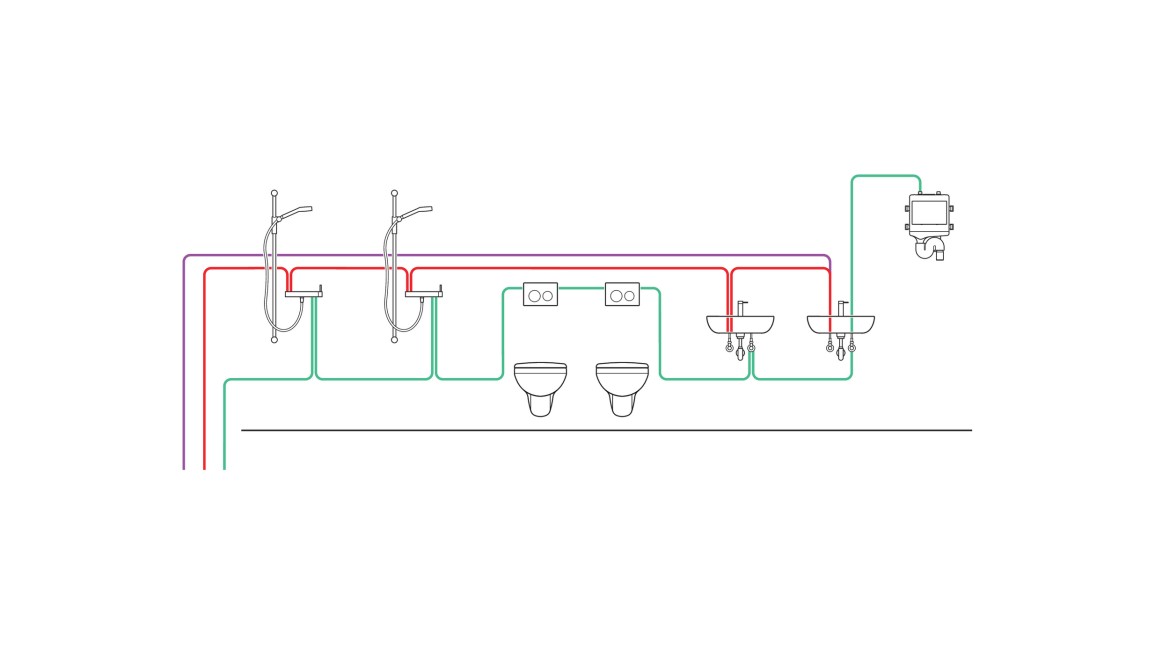 Geberit-hygieniahuuhtelulaite intervallihuuhtelutilassa (© Geberit)