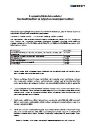 Loppukäyttäjän takuuehdot Loppukäyttäjän takuuehdot