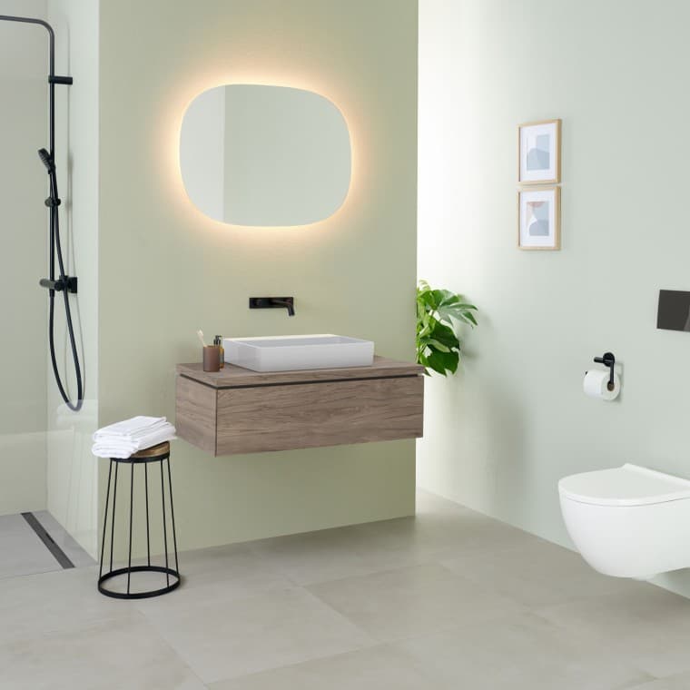 Option -ovaali peili (© Geberit) Option -ovaali peili (© Geberit)