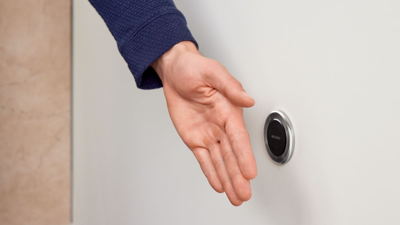 Kosketusvapaa Geberit infrapuna malli 10 -huuhtelupainike Kosketusvapaa Geberit infrapuna malli 10 -huuhtelupainike