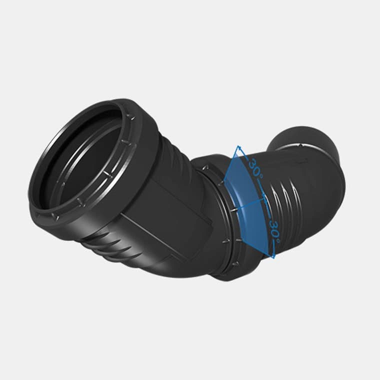 Helppo sovitus: 30° merkinnät Geberit Silent-PP -yhteissä. Helppo sovitus: 30° merkinnät Geberit Silent-PP -yhteissä.