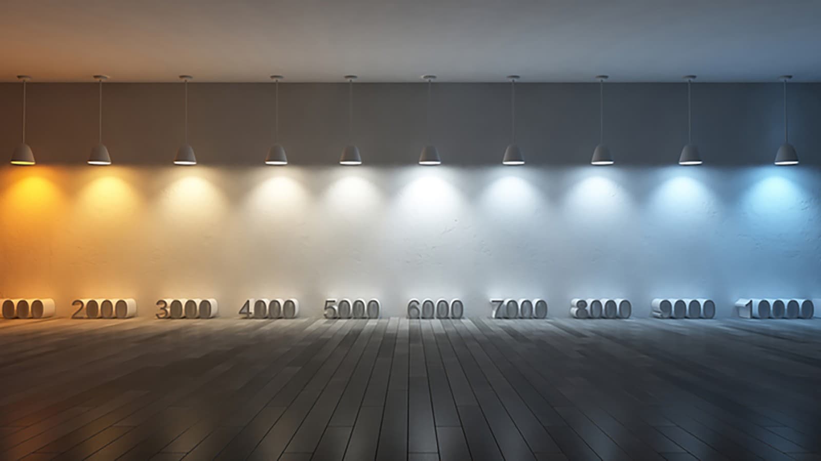 Kuva värilämpötiloista eri kelvin-arvoilla (© iStock.com/SuriyaKK) Kuva värilämpötiloista eri kelvin-arvoilla (© iStock.com/SuriyaKK)