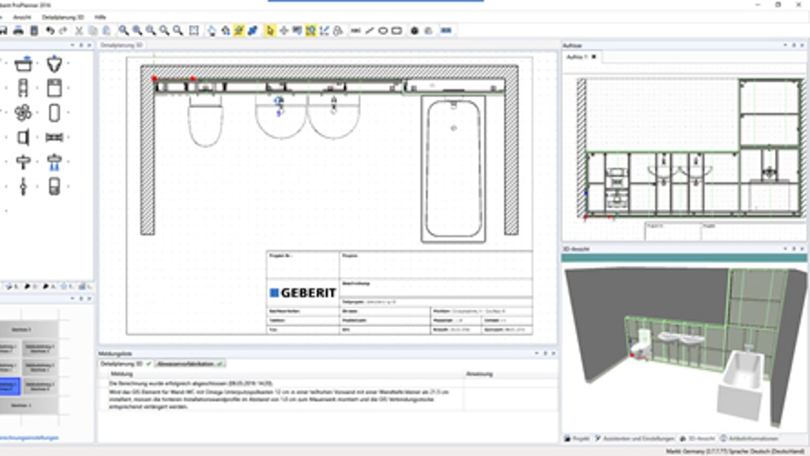 Yksityiskohtainen 3D-suunnittelu Geberit ProPlannerissa Yksityiskohtainen 3D-suunnittelu Geberit ProPlannerissa