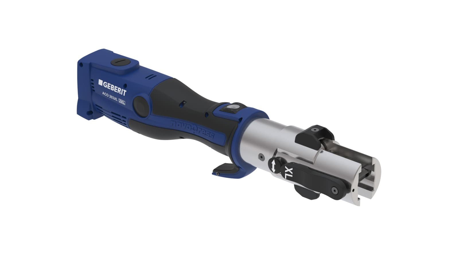 Geberit ACO 203XLplus suurten Geberit Mapress -putkikokojen puristamiseen Geberit ACO 203XLplus suurten Geberit Mapress -putkikokojen puristamiseen